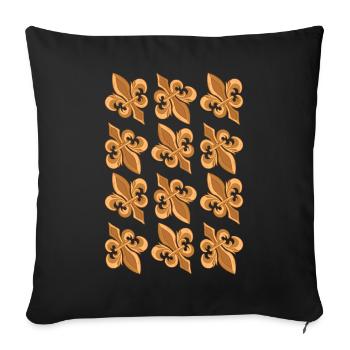 Baroque Aesthetic Symbol Dark Academia - Sofa pillowcase 17,3'' x 17,3'' (45 x 45 cm) - black - Front