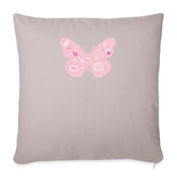 Minimaliste Butterfly Downtown Esthétique Coquette - Housse de coussin décorative 45 x 45 cm - taupe clair - Devant
