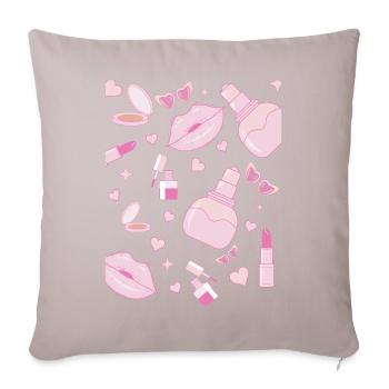 Coquette Esthétique Rose Motif Centre-ville Esthétique - Housse de coussin décorative 45 x 45 cm - taupe clair - Devant