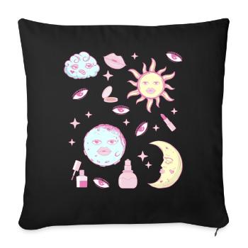 Coquette Esthétique Rose Centre-ville Esthétique - Housse de coussin décorative 45 x 45 cm - noir - Devant