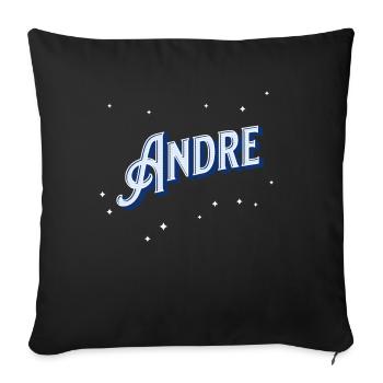 André nomme des noms personnalisés - Housse de coussin décorative 45 x 45 cm - noir - Devant