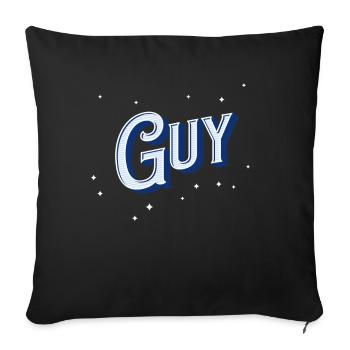 Guy names personalized - Sofa pillowcase 17,3'' x 17,3'' (45 x 45 cm) - black - Front