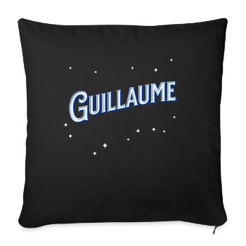 Nom Guillaume personnalisé - Housse de coussin décorative 45 x 45 cm - noir - Devant