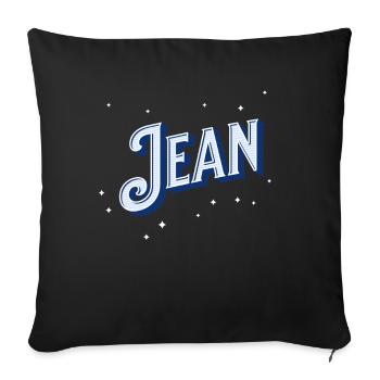 Jean Namen personalisiert - Sofakissenbezug 45 x 45 cm - Schwarz - Vorne