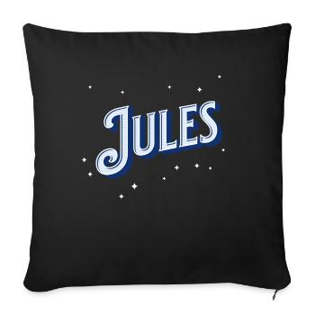 Jules name personalized - Sofa pillowcase 17,3'' x 17,3'' (45 x 45 cm) - black - Front