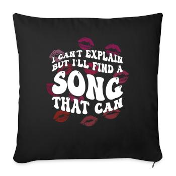 Coquette Aesthetic Downtown - Sofa pillowcase 17,3'' x 17,3'' (45 x 45 cm) - black - Front