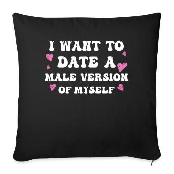 Coquette Aesthetic Downtown - Sofa pillowcase 17,3'' x 17,3'' (45 x 45 cm) - black - Front
