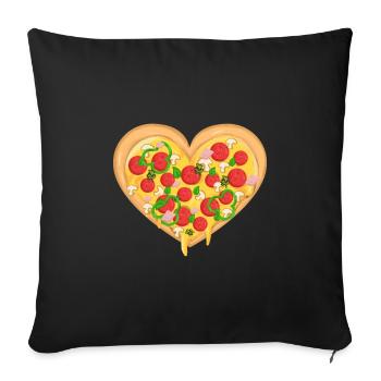 Pizza Maker Pizza Maker Pizza Love - Housse de coussin décorative 45 x 45 cm - noir - Devant