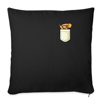 Pizza Maker Pizza Maker Pizza Love - Housse de coussin décorative 45 x 45 cm - noir - Devant