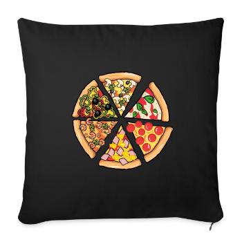 Pizzaïolo Pizza Love - Housse de coussin décorative 45 x 45 cm - noir - Devant