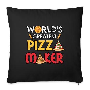 Pizza Maker Pizza Maker Pizza Love - Housse de coussin décorative 45 x 45 cm - noir - Devant