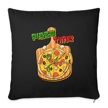 Pizza Maker Pizza Maker Pizza Love - Housse de coussin décorative 45 x 45 cm - noir - Devant
