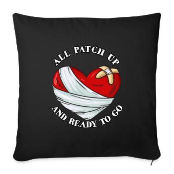 Heart Surgery Gift - Sofa pillowcase 17,3'' x 17,3'' (45 x 45 cm) - black - Front