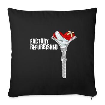 Heart Surgery Gift - Sofa pillowcase 17,3'' x 17,3'' (45 x 45 cm) - black - Front