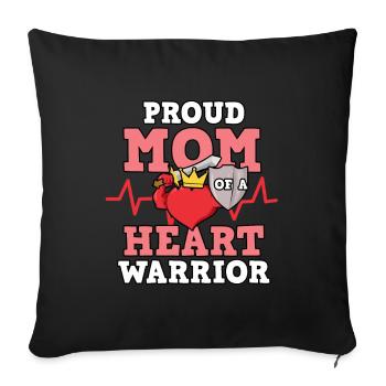 Heart Surgery Gift - Sofa pillowcase 17,3'' x 17,3'' (45 x 45 cm) - black - Front