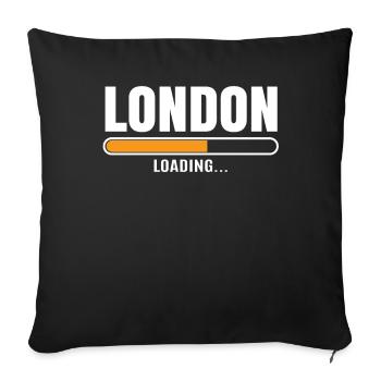 London - Sofa pillowcase 17,3'' x 17,3'' (45 x 45 cm) - black - Front