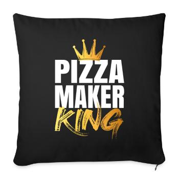 Pizza Maker Pizza Maker Pizza Love - Housse de coussin décorative 45 x 45 cm - noir - Devant