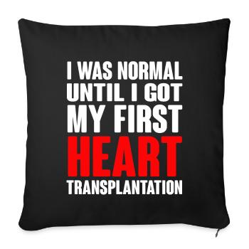 Operation Heart Gift - Sofa pillowcase 17,3'' x 17,3'' (45 x 45 cm) - black - Front