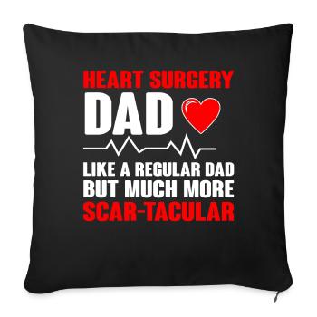 Operation Heart Gift - Sofa pillowcase 17,3'' x 17,3'' (45 x 45 cm) - black - Front