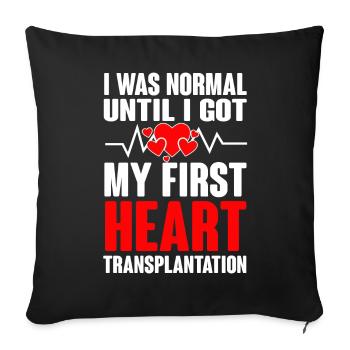 Operation Heart Gift - Sofa pillowcase 17,3'' x 17,3'' (45 x 45 cm) - black - Front