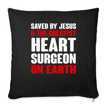 Operation Heart Gift - Sofa pillowcase 17,3'' x 17,3'' (45 x 45 cm) - black - Front