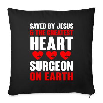 Operation Heart Gift - Sofa pillowcase 17,3'' x 17,3'' (45 x 45 cm) - black - Front