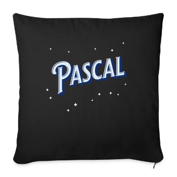 Pascal Namen personalisiert - Sofakissenbezug 45 x 45 cm - Schwarz - Vorne