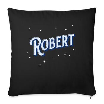 Robert Namen personalisiert - Sofakissenbezug 45 x 45 cm - Schwarz - Vorne