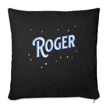 Le prénom de Roger personnalisé - Housse de coussin décorative 45 x 45 cm - noir - Devant
