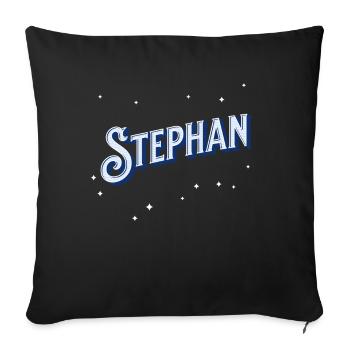 Le nom de Stephan personnalisé - Housse de coussin décorative 45 x 45 cm - noir - Devant
