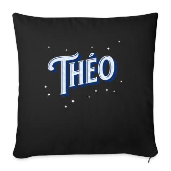 Theo name personalized - Sofa pillowcase 17,3'' x 17,3'' (45 x 45 cm) - black - Front