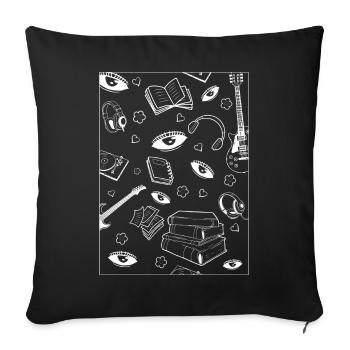 Downtown Girl Esthétique Weirdcore Coquette - Housse de coussin décorative 45 x 45 cm - noir - Devant