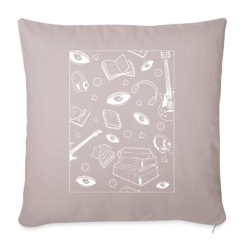 Downtown Girl Aesthetic Weirdcore Coquette - Sofa pillowcase 17,3'' x 17,3'' (45 x 45 cm) - light taupe - Front