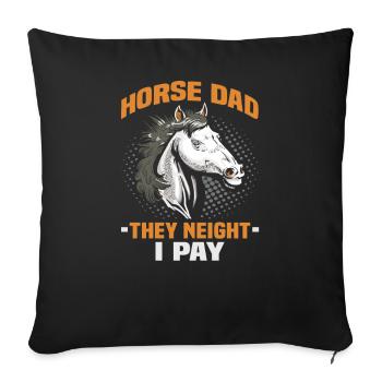 Equestrian and equestrian design for horse lovers - Sofa pillowcase 17,3'' x 17,3'' (45 x 45 cm) - black - Front