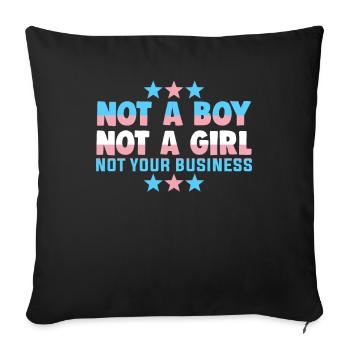 Bisexell Transgender Pride Day LGBT - Sofakissenbezug 45 x 45 cm - Schwarz - Vorne