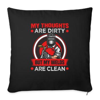 Welder slogan design for metal workers - Sofa pillowcase 17,3'' x 17,3'' (45 x 45 cm) - black - Front