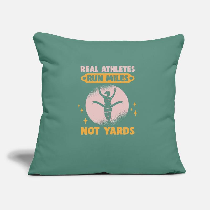 Running Marathon Runner Running Housse de coussin décorative 45 x 45 cm
