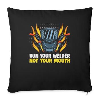 Welder slogan design for metal workers - Sofa pillowcase 17,3'' x 17,3'' (45 x 45 cm) - black - Front