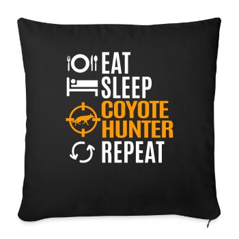 Coyote Hunting Coyote Hunting Gift - Sofa pillowcase 17,3'' x 17,3'' (45 x 45 cm) - black - Front