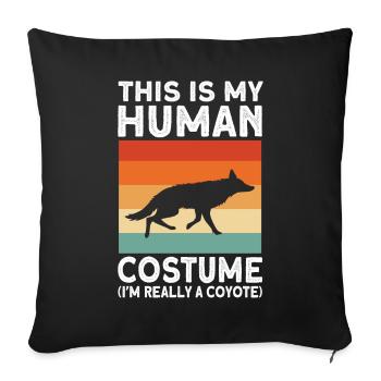 Coyote Hunting Coyote Hunting Gift - Sofa pillowcase 17,3'' x 17,3'' (45 x 45 cm) - black - Front