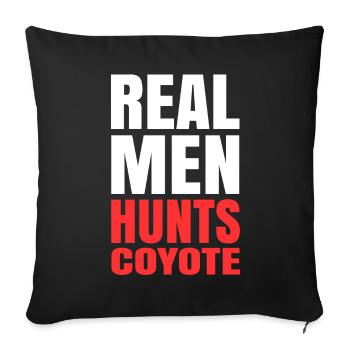 Coyote Hunting Coyote Hunting Gift - Sofa pillowcase 17,3'' x 17,3'' (45 x 45 cm) - black - Front