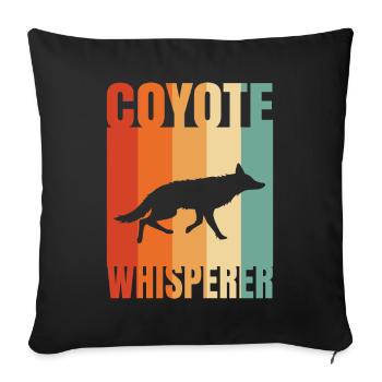 Coyote Hunting Coyote Hunting Gift - Sofa pillowcase 17,3'' x 17,3'' (45 x 45 cm) - black - Front