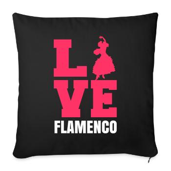 Flamenco - Housse de coussin décorative 45 x 45 cm - noir - Devant
