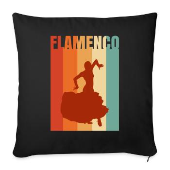 Flamenco - Housse de coussin décorative 45 x 45 cm - noir - Devant