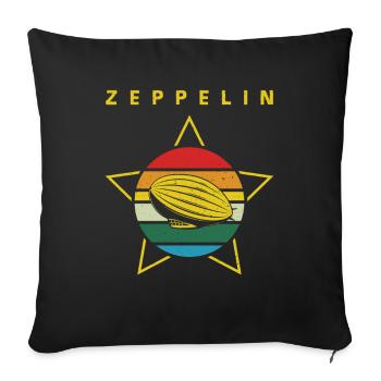Zeppelin Luftschiff Pilot - Sofakissenbezug 45 x 45 cm - Schwarz - Vorne
