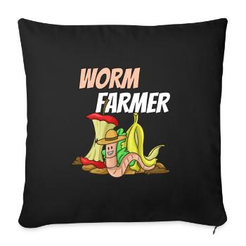Salmon Lachs Salmondinen Fischen - Sofakissenbezug 45 x 45 cm - Schwarz - Vorne