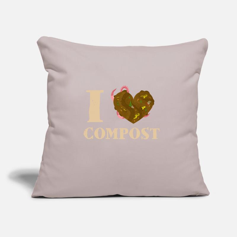 Compost Worms Gift Sofa pillowcase 17,3'' x 17,3'' (45 x 45 cm)