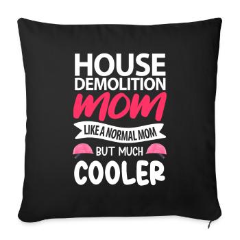 House Destruction Renovation Gift - Sofa pillowcase 17,3'' x 17,3'' (45 x 45 cm) - black - Front