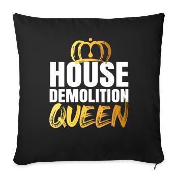 House Destruction Renovation Gift - Sofa pillowcase 17,3'' x 17,3'' (45 x 45 cm) - black - Front