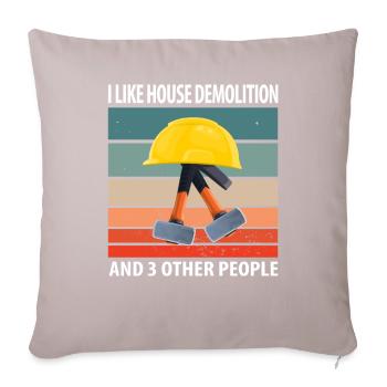 House Destruction Renovation Gift - Sofa pillowcase 17,3'' x 17,3'' (45 x 45 cm) - light taupe - Front